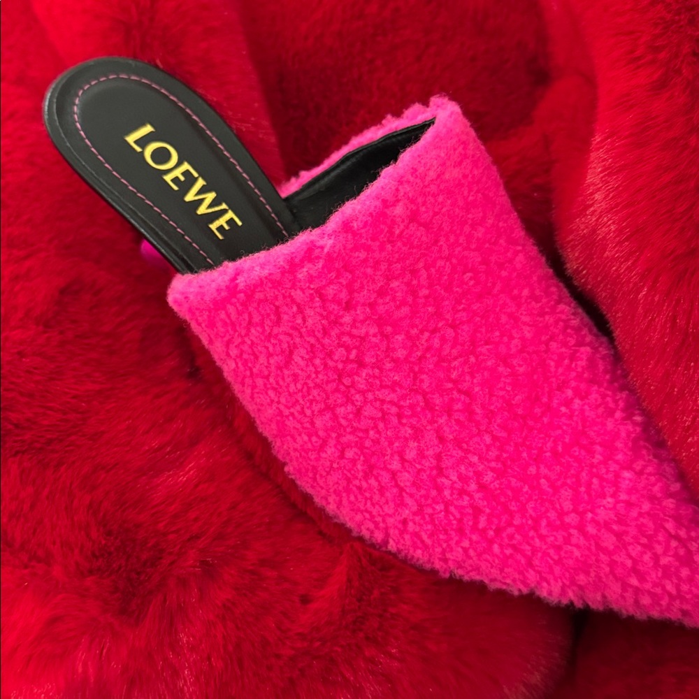 Loewe Fleece Pointed toe Mule